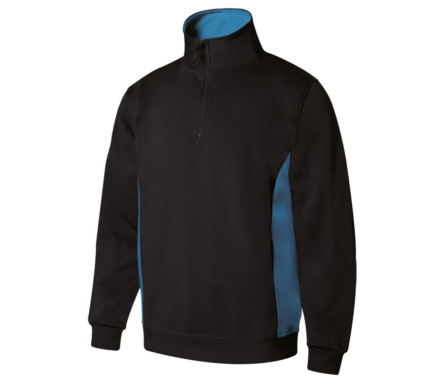 SWEAT BICOLORE COL ZIPPÉ